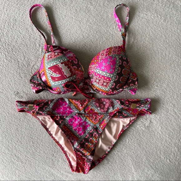 Victoria S Secret Swim New Victorias Secret Floral Push Up Bikini Poshmark